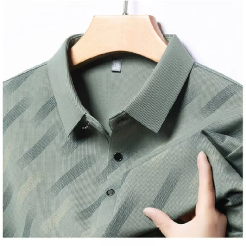 老爷车之家夏季男士冰丝翻领polo衫商务休闲短袖透气薄款T恤上衣