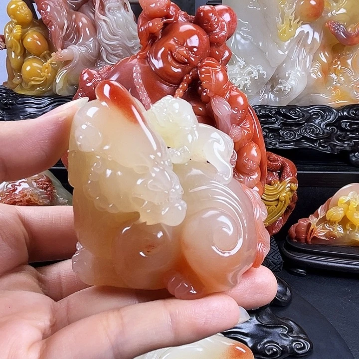 千***堂寿山石瑞兽呈祥寿山石