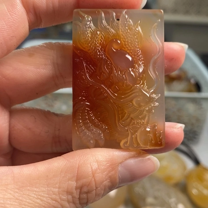 玛瑙/玉髓吊坠(不含链)足铂镶嵌