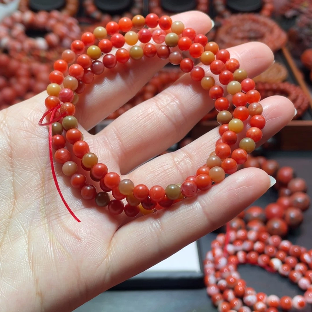 南红玛瑙手链未镶嵌