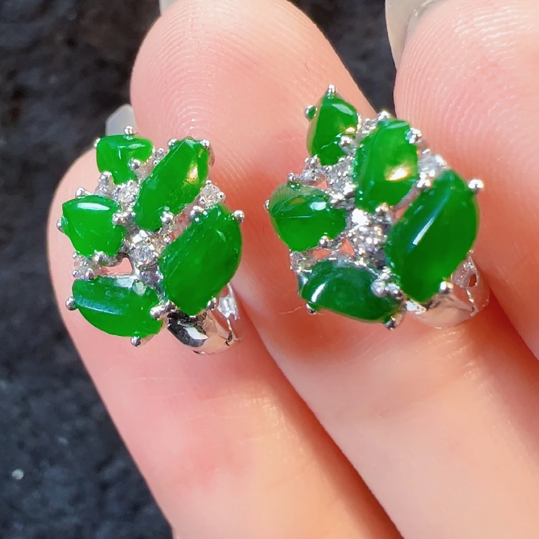 18K金镶嵌翡翠耳饰【新福利款】签收后24小时鉴赏期