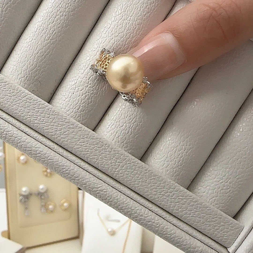 未镶嵌戒圈海水珍珠