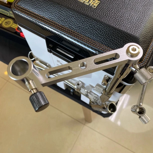 铝合金食盒过桥钓箱食盒架加长拐角拉饵盘延长臂横向钓椅钓箱通用