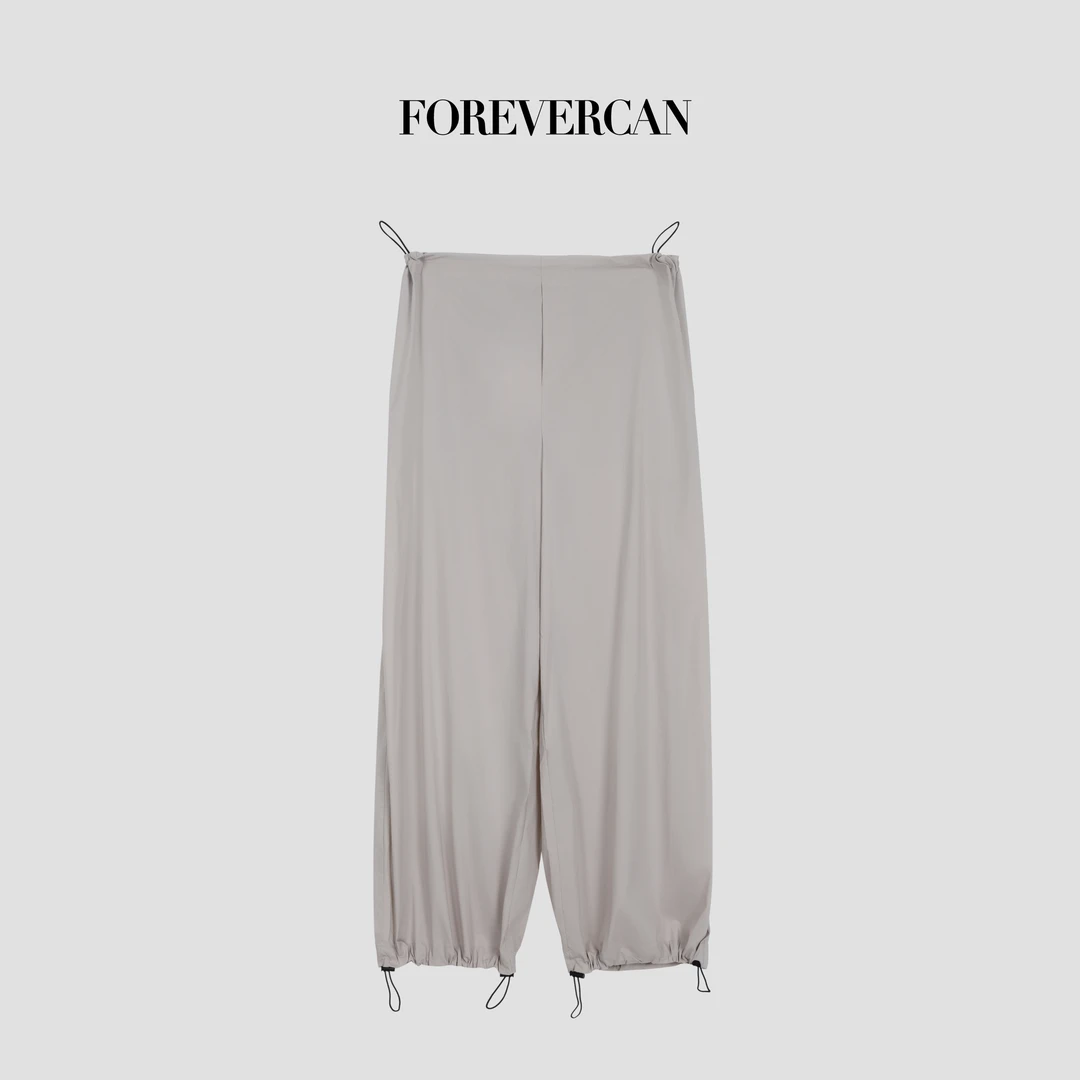 FOREVERCAN“巴比肯”户外工装风百搭松紧腰长裤 SP18727
