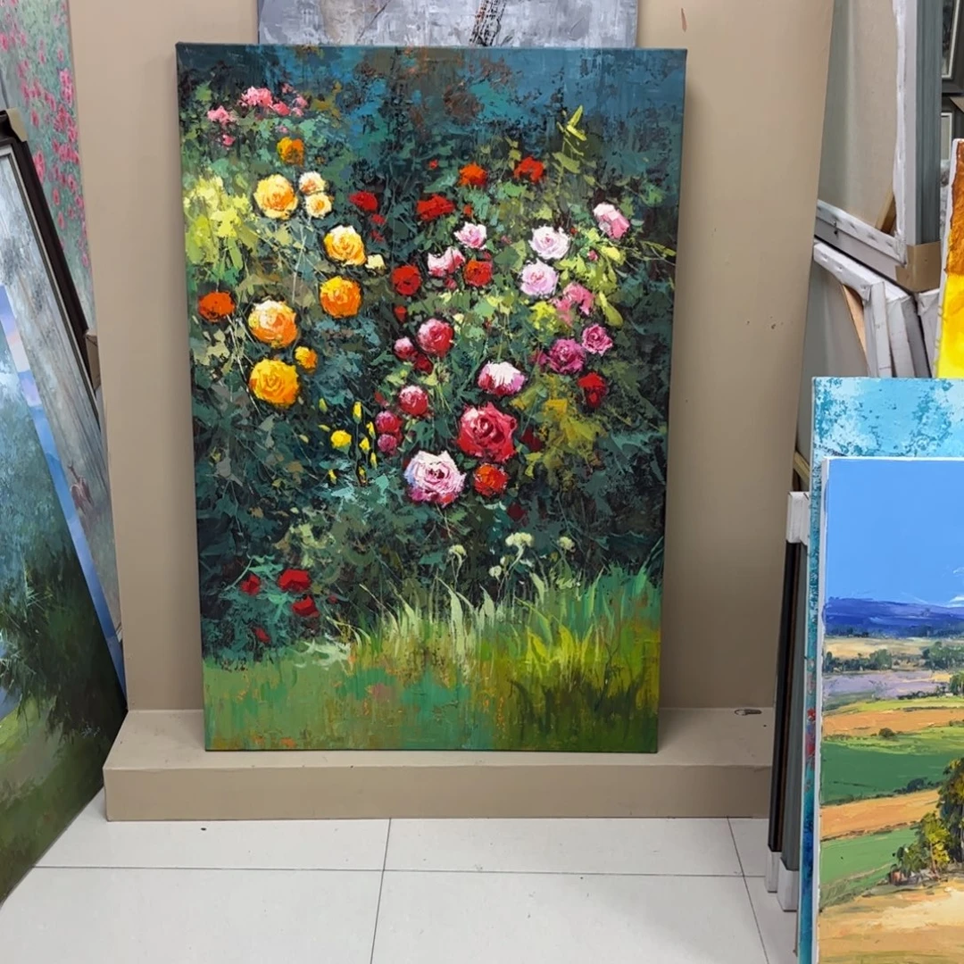 小***娴手工手绘精品油画80+120厘米