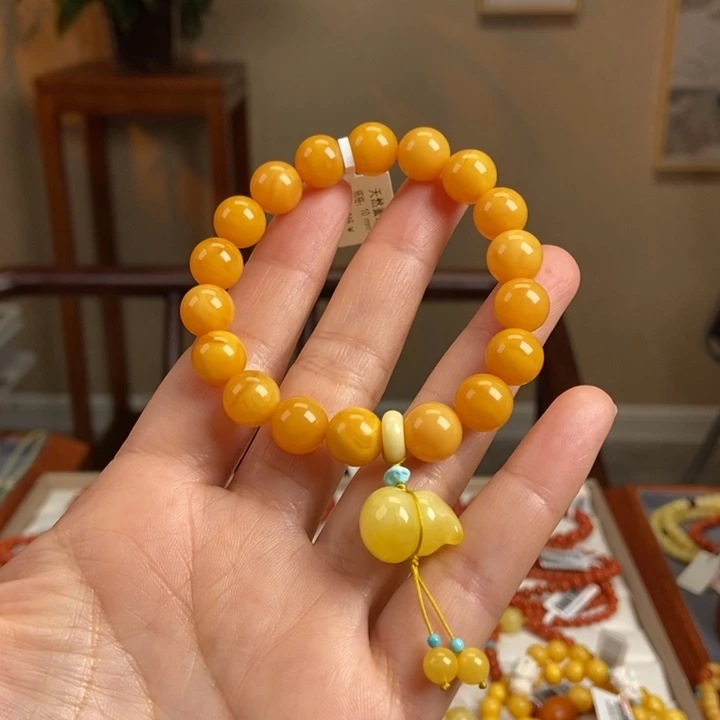 琥珀手链未镶嵌艳蜜蜡手串10