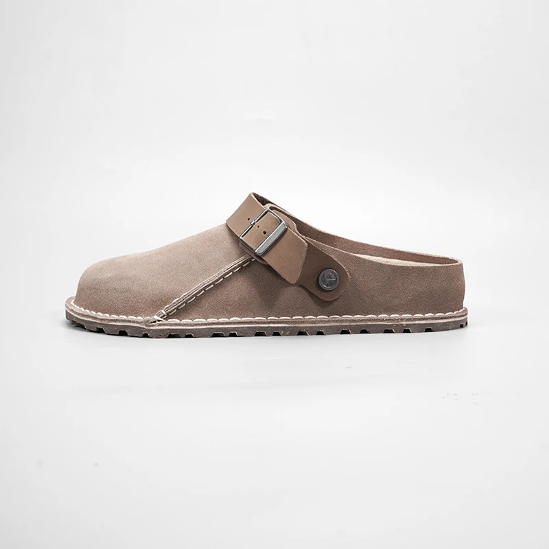 包头勃肯鞋平跟百搭舒适日常平底包头拖透气