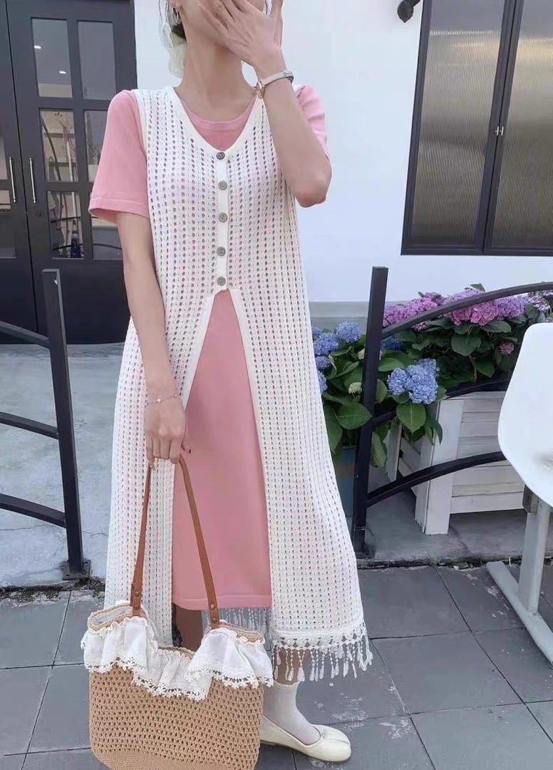 801~899夏季新款女装宽松显瘦连衣裙高级感气质花边连衣裙套装潮