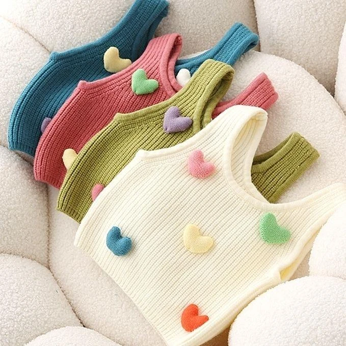 女童马甲外穿2025新款春秋薄款儿童毛线马甲宝宝背心婴儿衣服针织