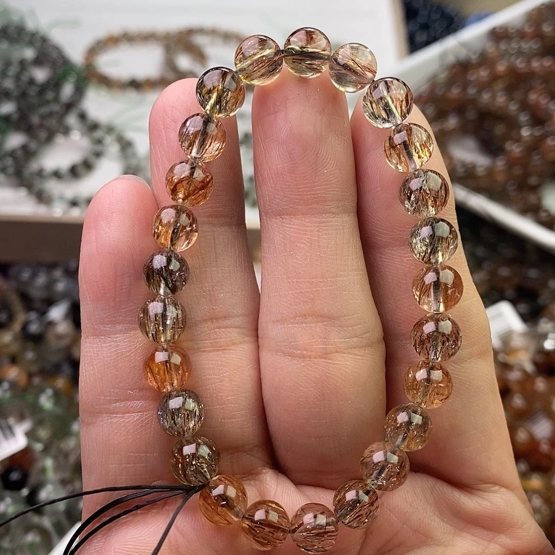 水晶手链未镶嵌粉****猬卡7