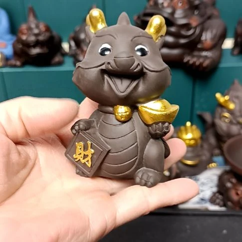 茶宠紫砂小龙茶宠摆件