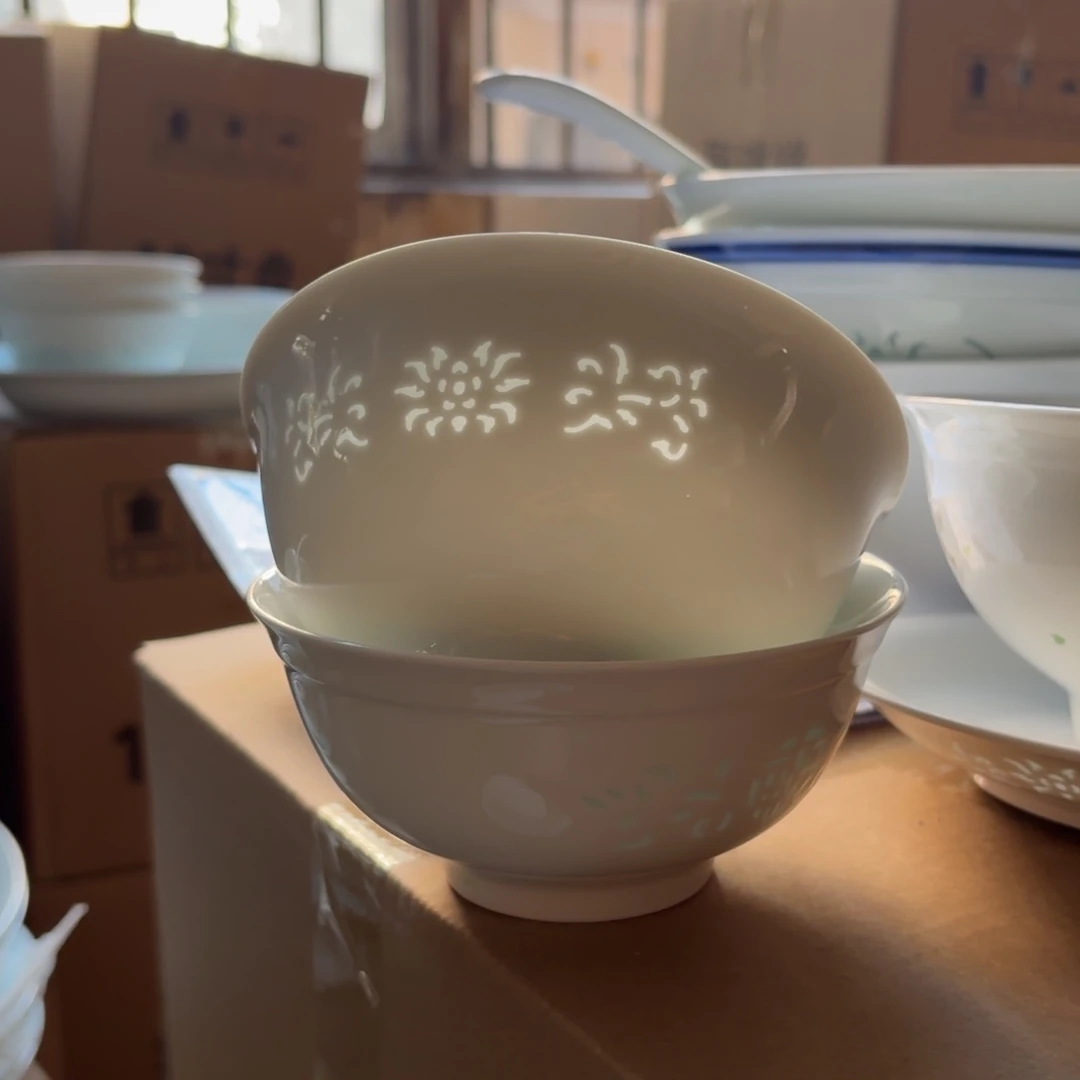 一级品米饭碗2个白色缠连