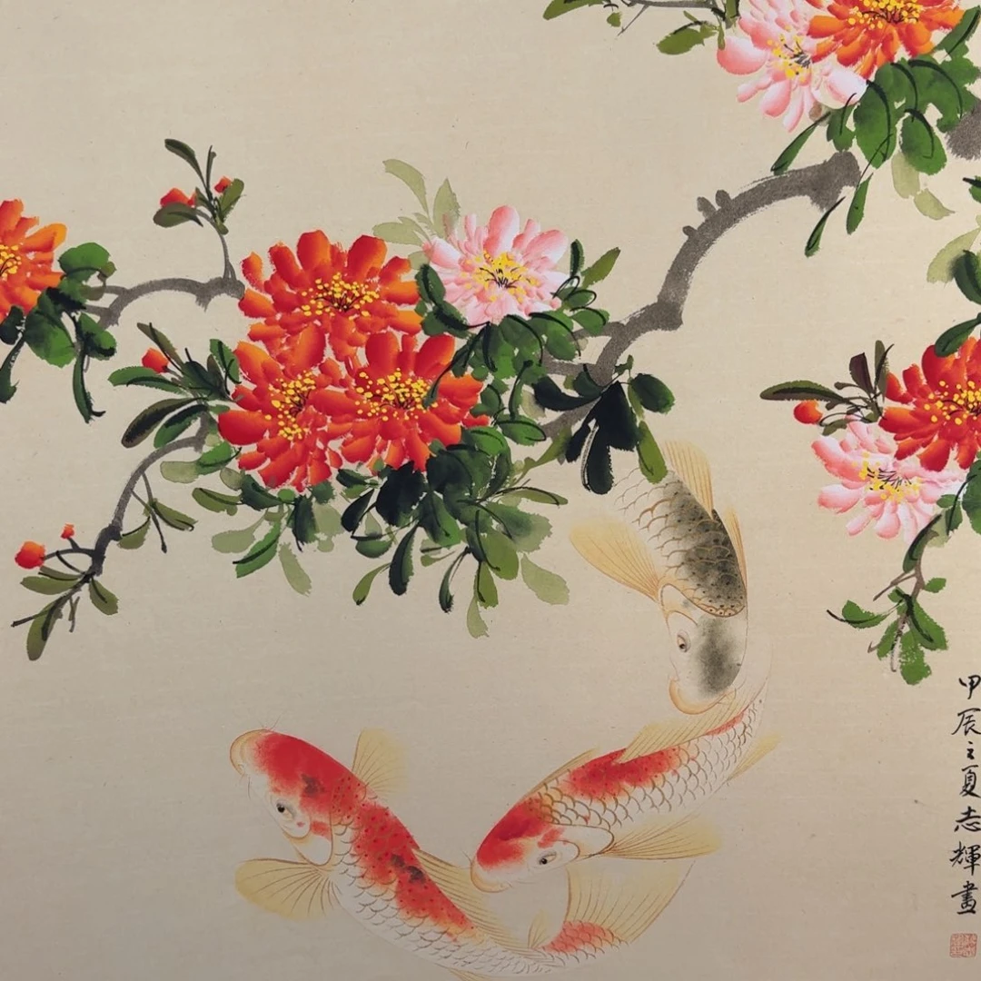 国画国画作品山水花鸟纯手绘