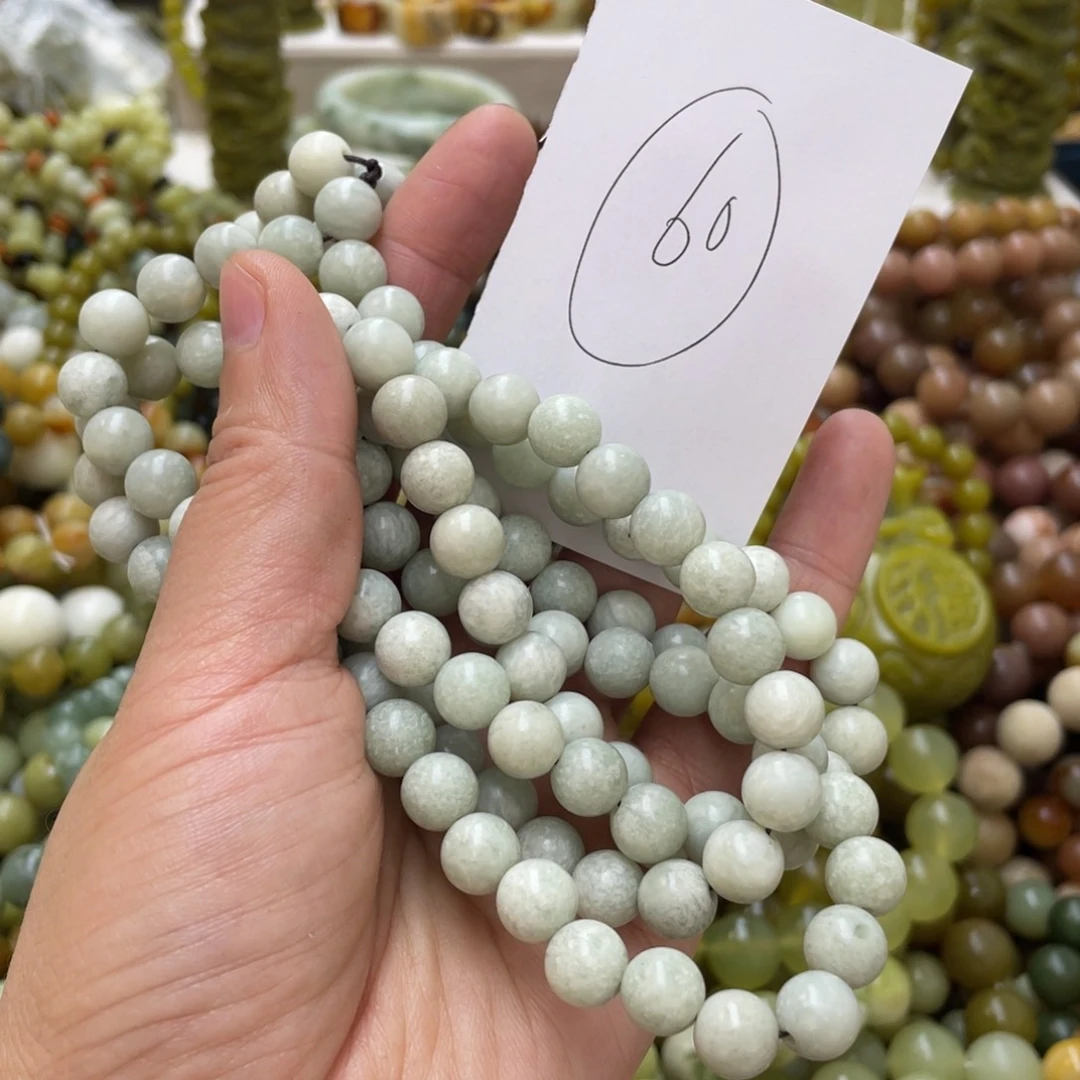 蛇纹石玉手链未镶嵌