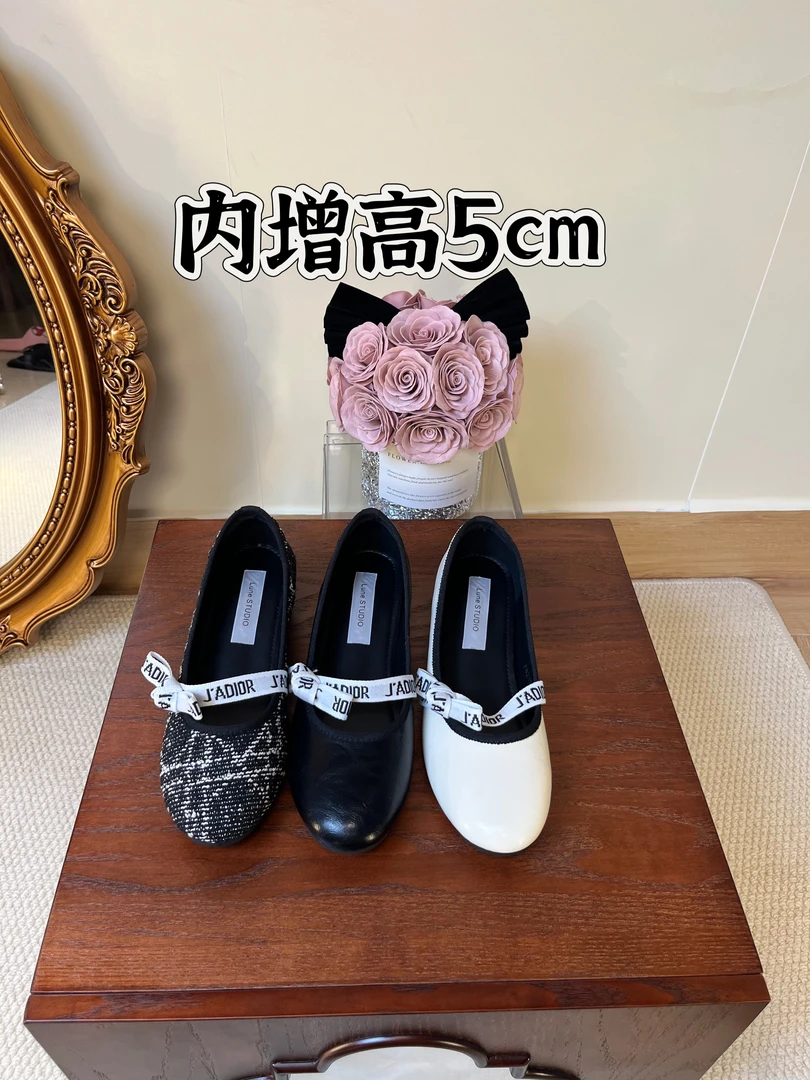 【DR设计师联名】内增高5cm小香风法式增鞋子女款夏天百搭不累脚