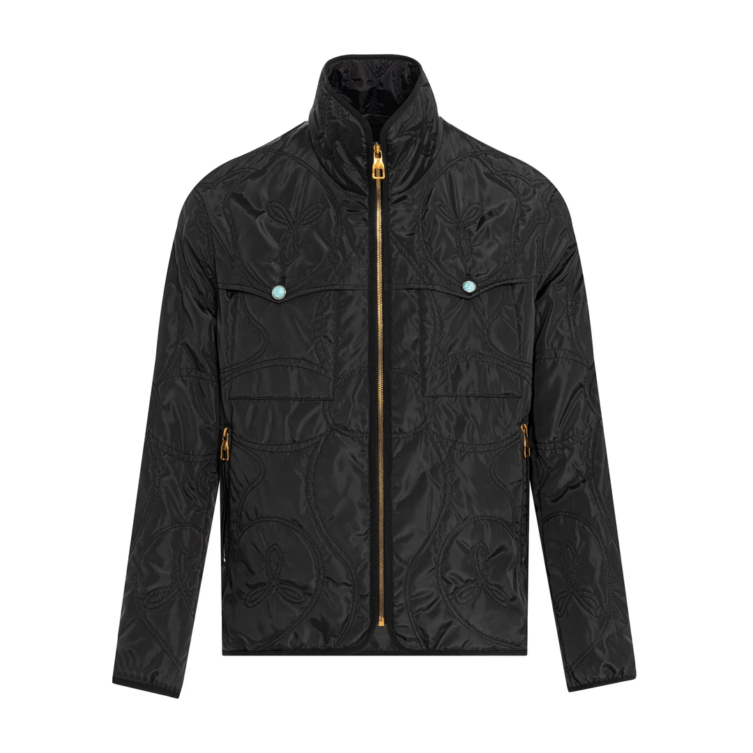 意卡伦萨外套男女24春秋新款花卉刺绣开衫夹克外套男SM-SY88221