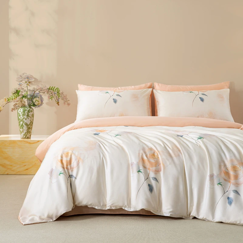 2025新款50S莱赛尔天丝四件套凉感轻奢床单被套款四件套四季款