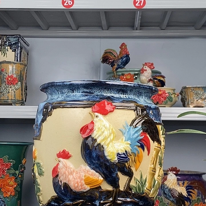 澄***油正宗岭南石湾盆蓝色