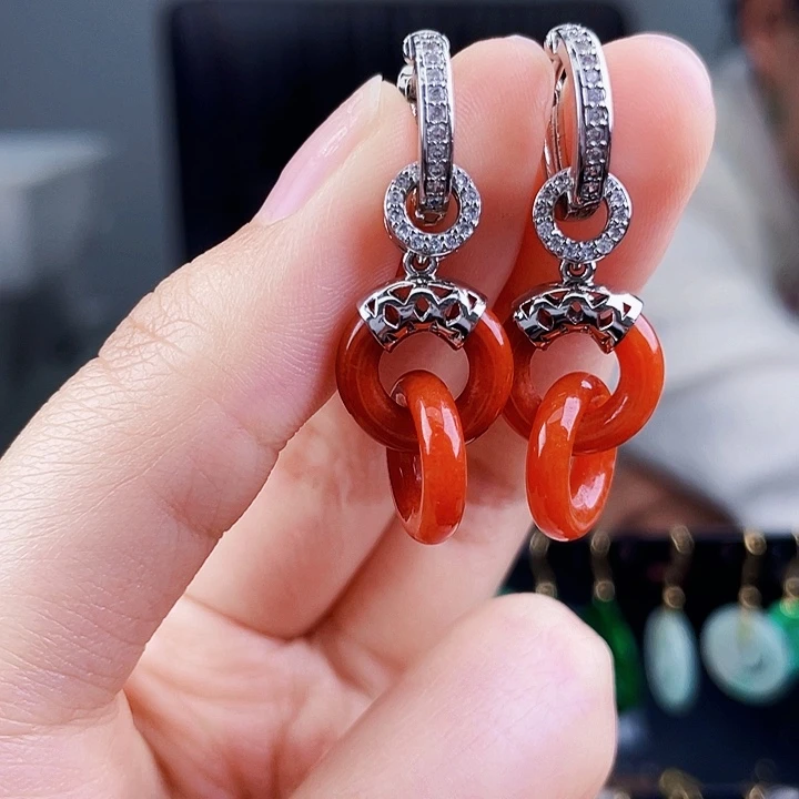 翡翠耳饰未镶嵌饰品