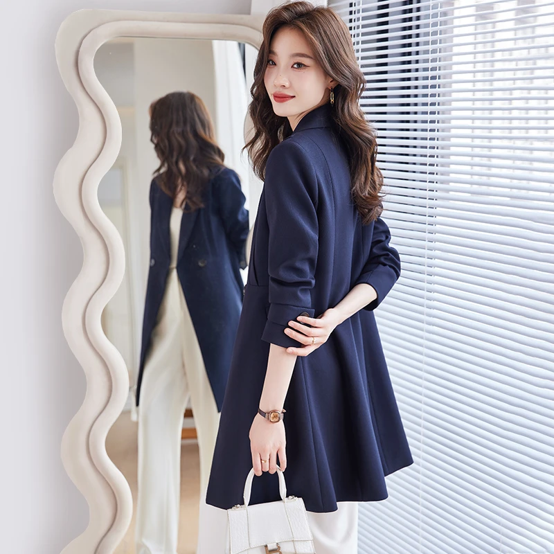 西装风衣外套女秋冬加厚中长款2025新款高级感洋气毛呢大衣春秋款