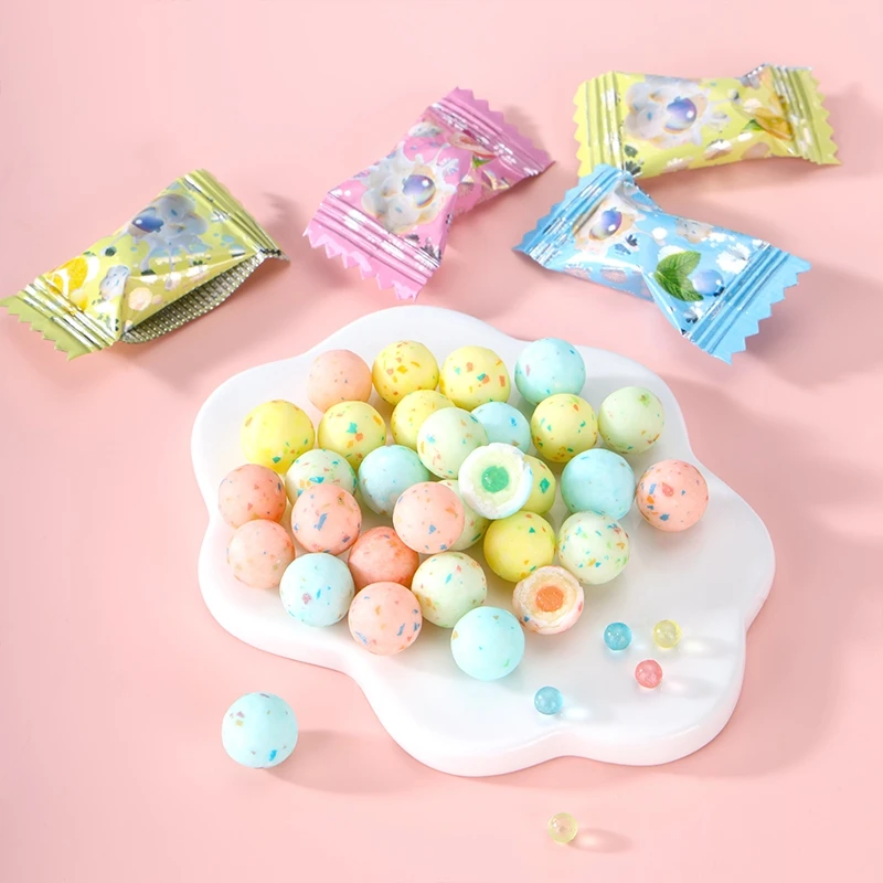 【礼盒装150颗】卡皮巴拉爆珠小奶豆混合水果整蛊奶糖整箱发货