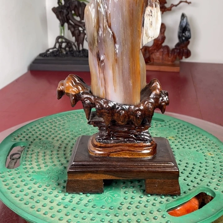 石材家居摆件硅化木