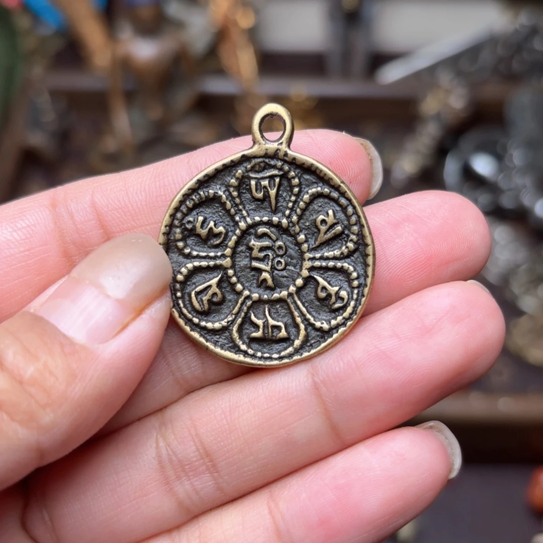 铜星月菩提吊坠项链