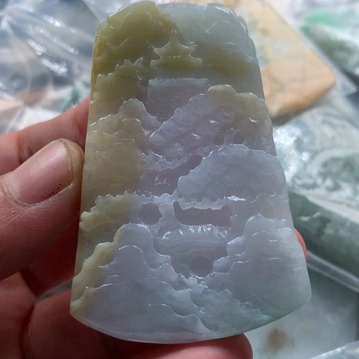 翡翠未镶嵌颈饰保真天然a货翡翠