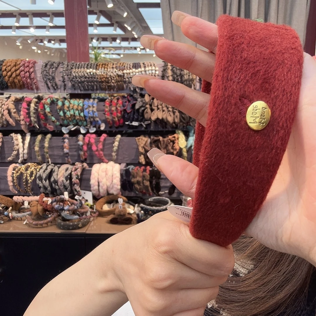 布艺铁合金红色发箍