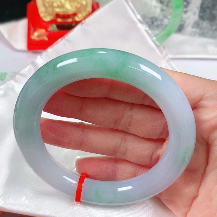 未镶嵌手镯翡翠  编号0053 圆条57+