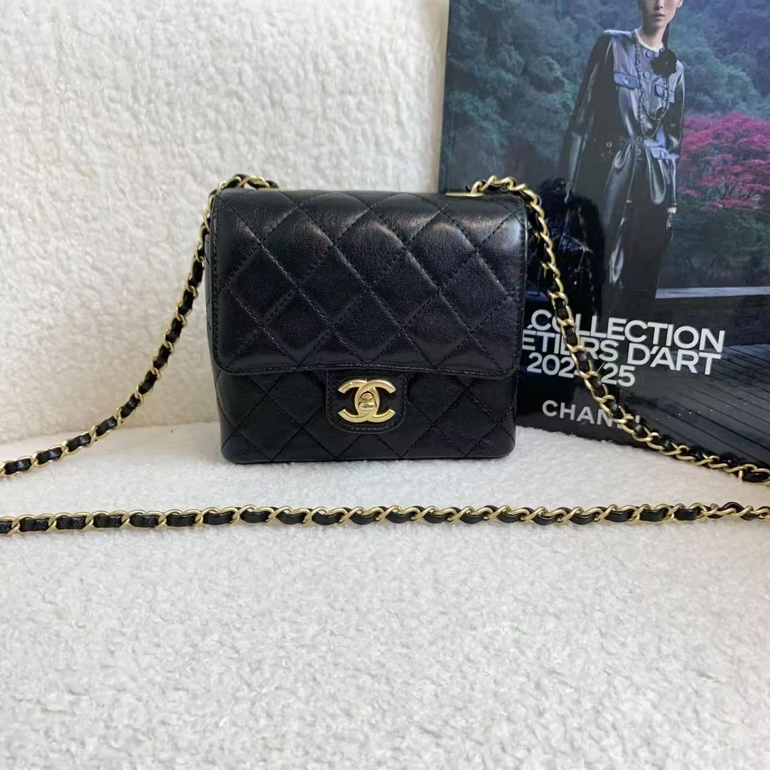 99新 Chanel/香奈儿 22k黑金方胖子/12期免息/97827763/代卖服务