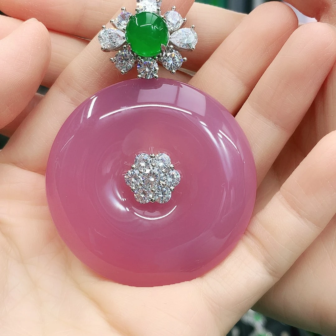 银S925镶嵌吊坠玛瑙/玉髓