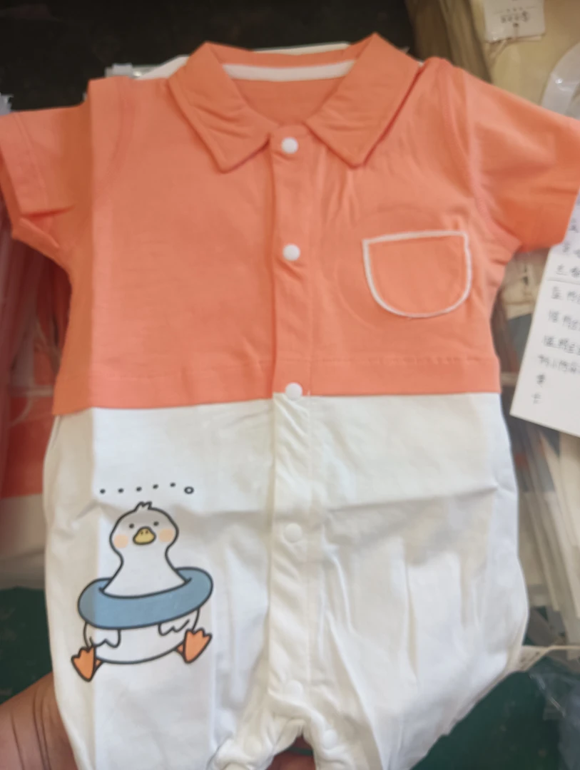 泡泡家夏短爬连体衣