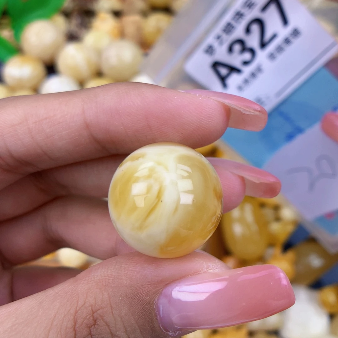 未镶嵌琥珀珠宝奇石20.5 粉