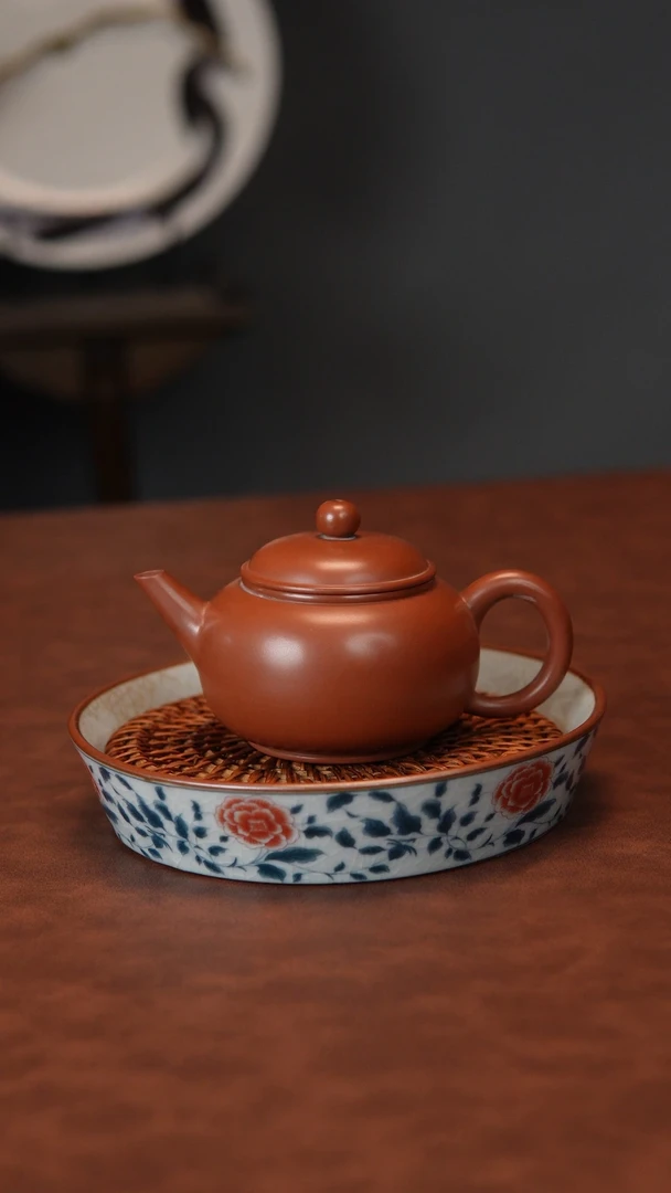 复烧 水平壶 坭兴陶精工原矿紫红泥纯手工过滤高端泡茶器约140ml