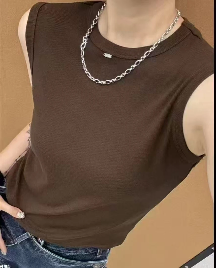 女人阁(背心8019)新款时尚休闲百搭背心