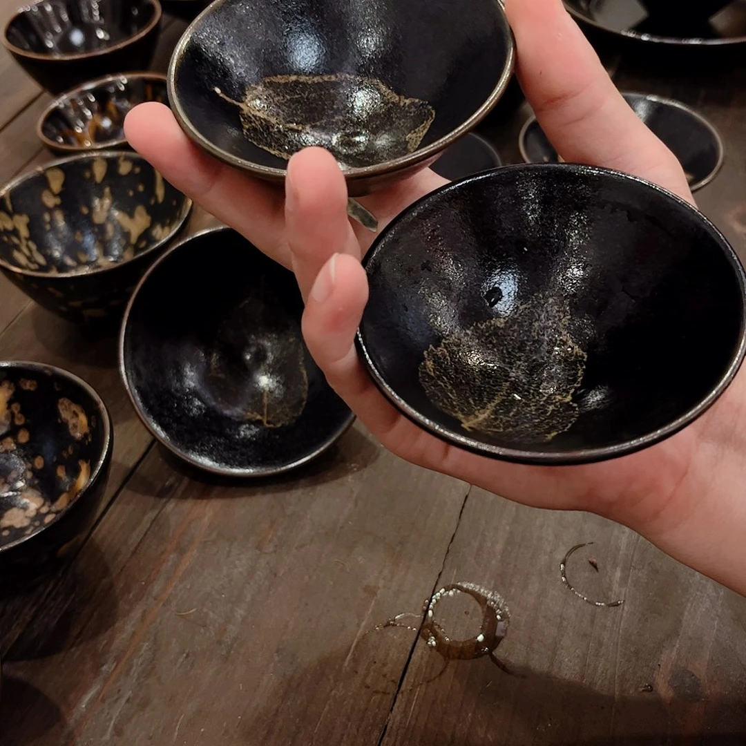 茶盏梅*佐吉州窑柴窑木叶