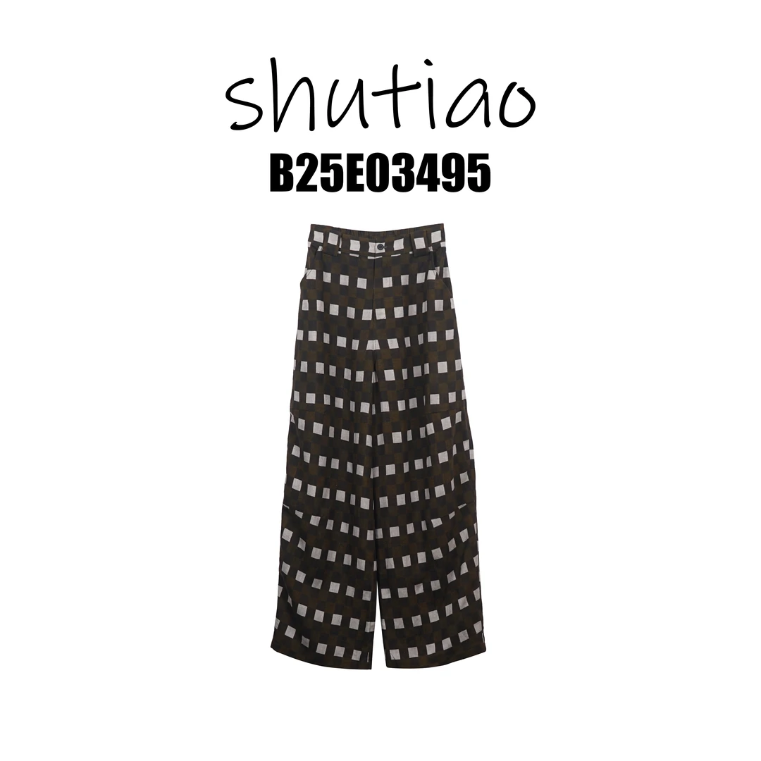 【SHUTIAO】2025夏季：新款小众设计款裤子B25E03495
