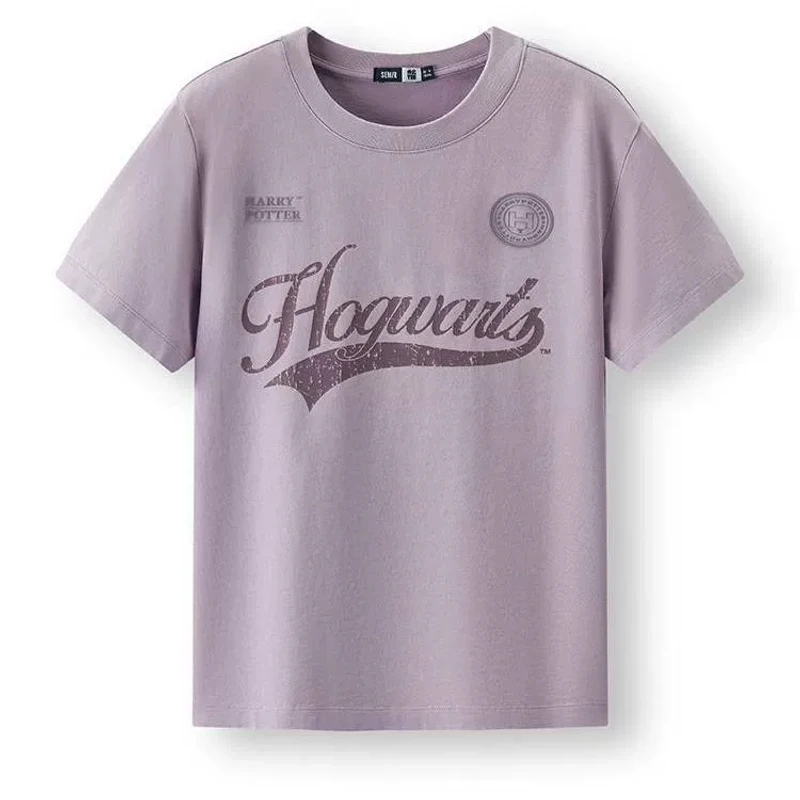 森马新款哈利波特夏季女款酷感洗水宽松印花字母T恤101325100080