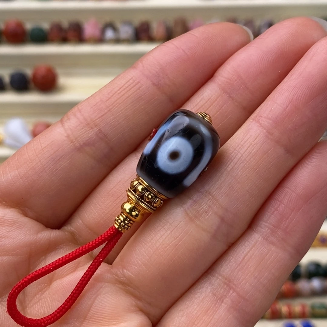 玛瑙/玉髓18K金镶嵌颈饰