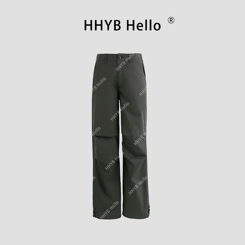 HHYB Hello【2025春季新款】纯棉休闲工装裤百搭垂感休闲裤244106