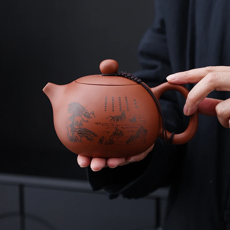 紫砂迎客松大号凤鸣大西施壶功夫茶具套装大容量整套茶具具礼盒装