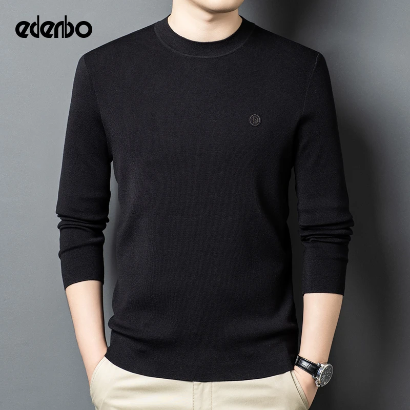 【商场同款】爱登堡男士毛衣2025秋冬季圆领简约时尚长袖羊毛针织衫