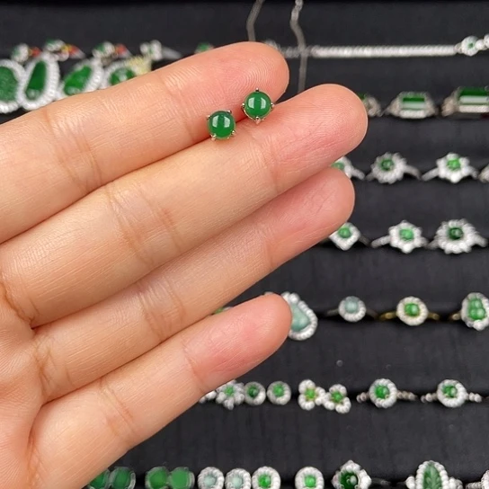 翡翠未镶嵌手链翡翠未镶嵌耳钉