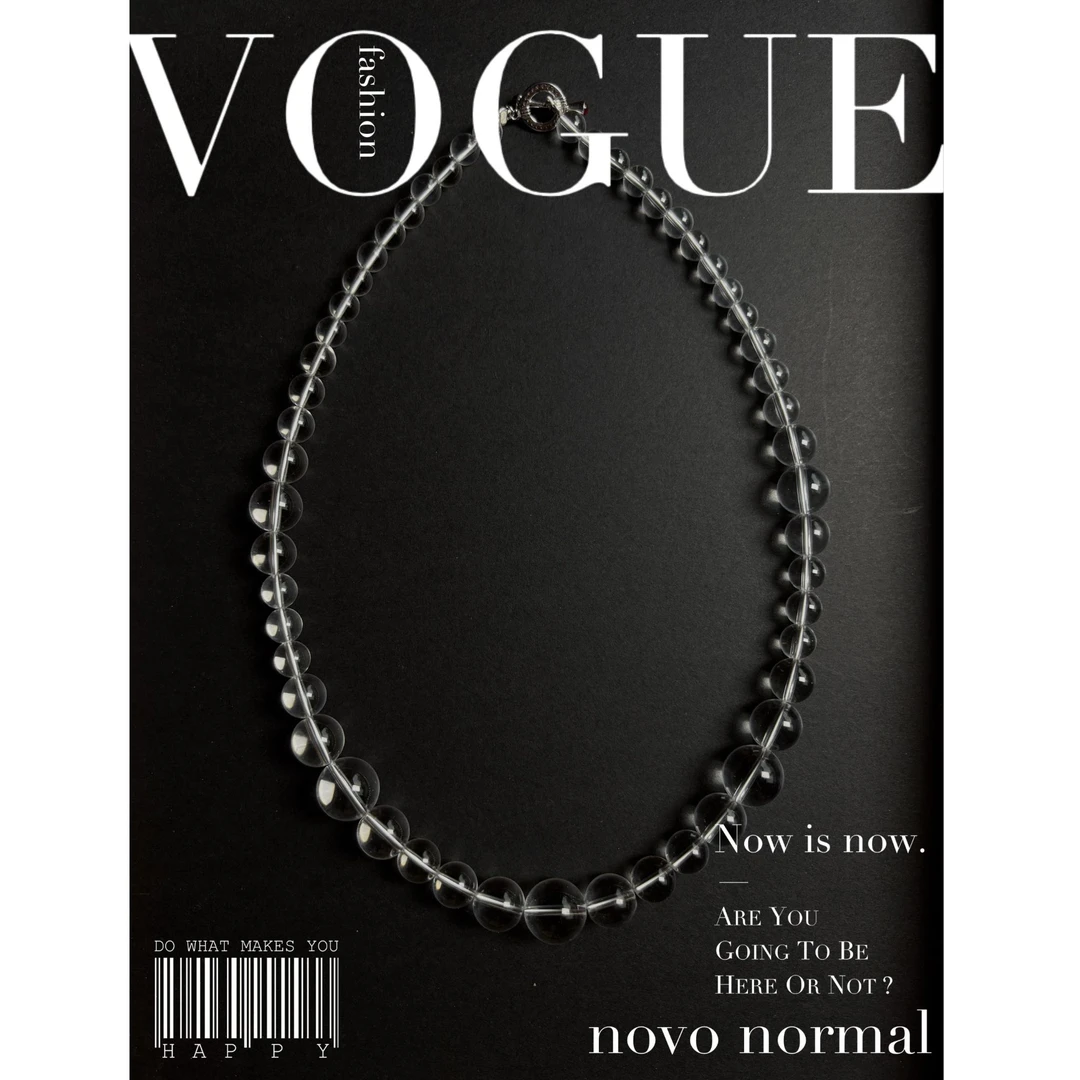 收藏级纯天然原矿石全净体水晶晨露项链高级时尚纯粹冰透磁场能量