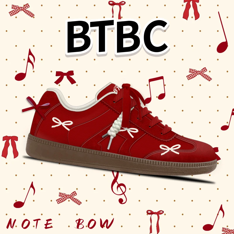 BTBC·【蝴蝶结】2025年秋季新品原创休闲鞋软底百搭板鞋女ins德训鞋