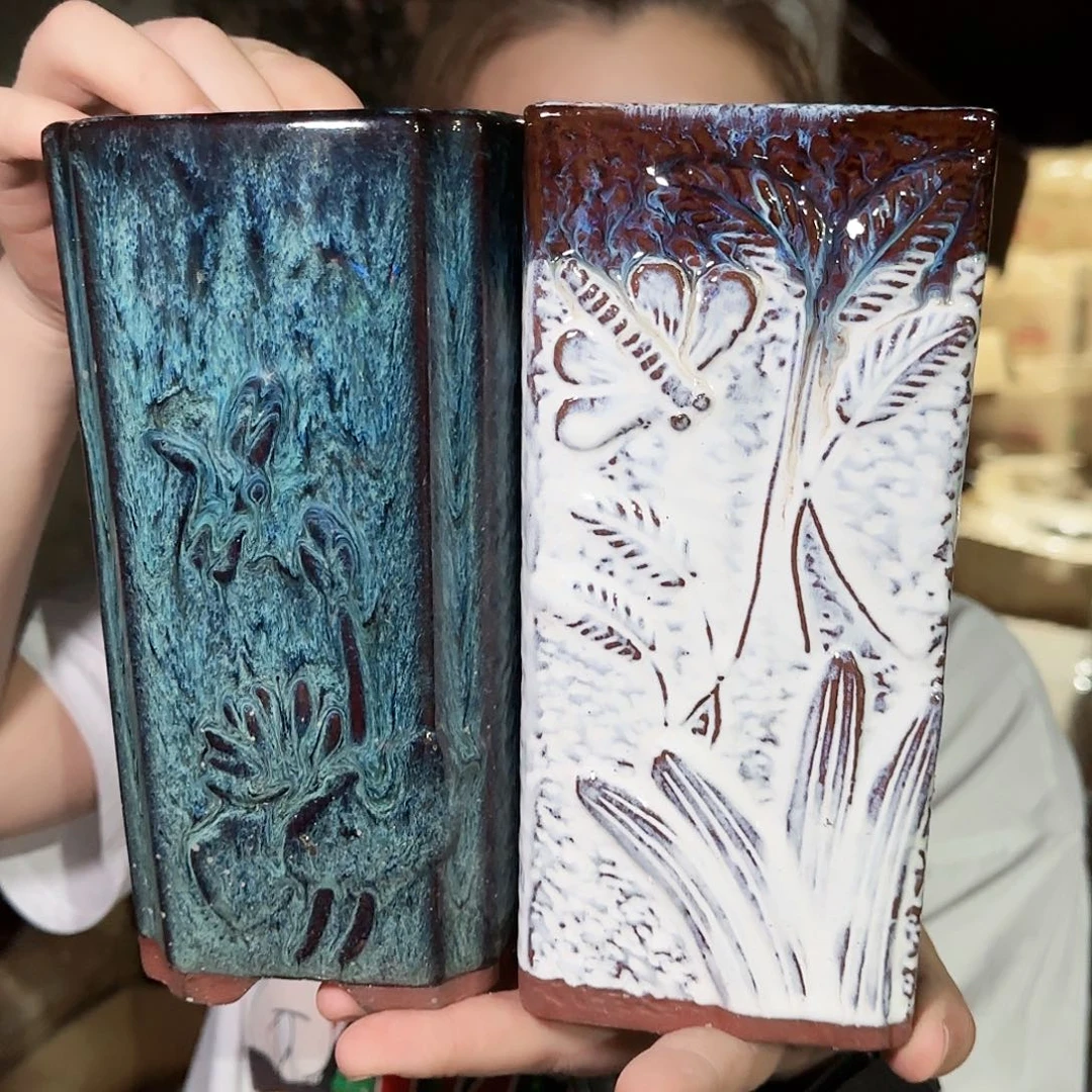 紫砂花盆高20口8.5