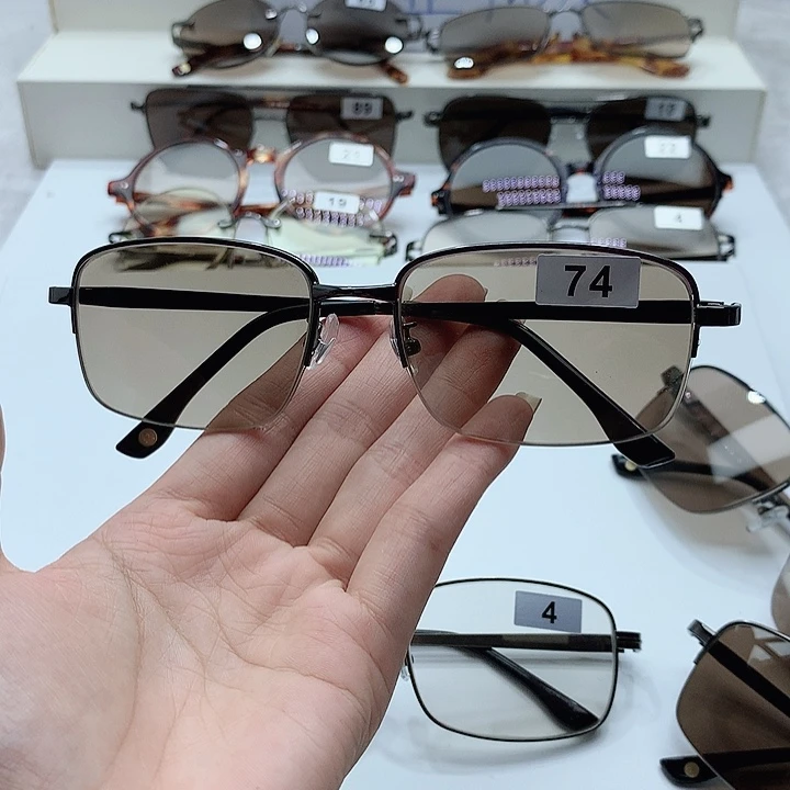 浅茶色半框眼镜74