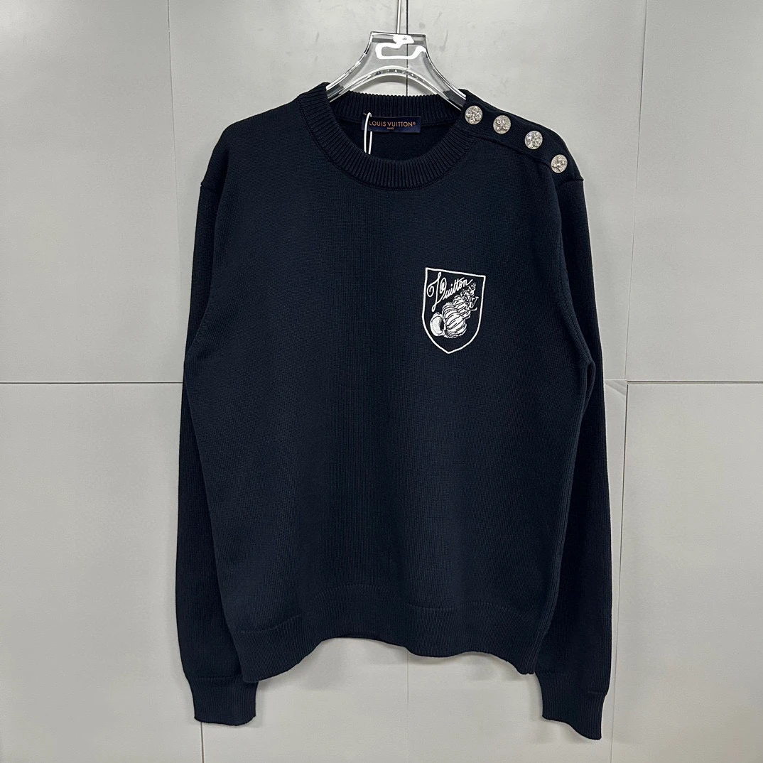 全新未使用 LouisVuitton/路易威登 SS24海螺水钻毛衣XXL码D14820