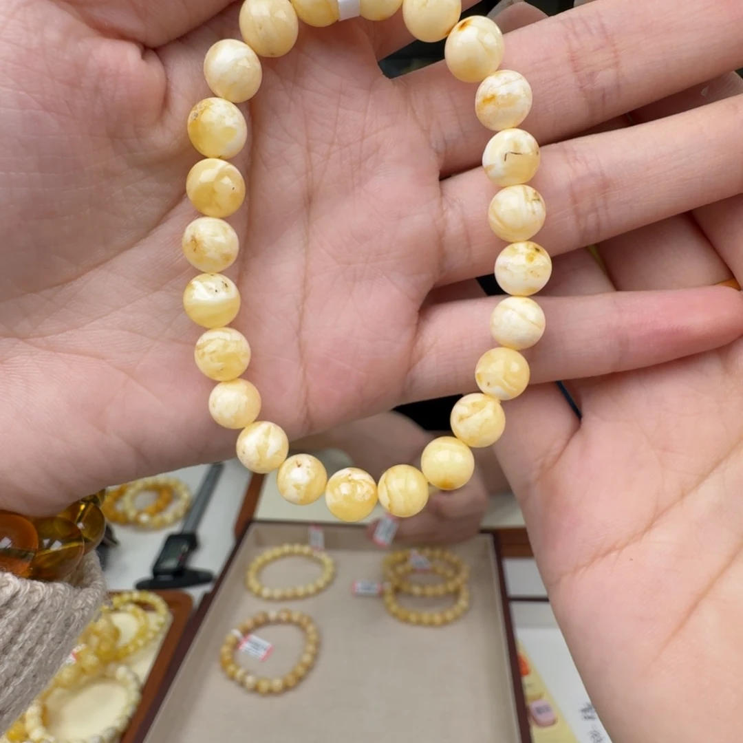 琥珀未镶嵌手链蜜蜡手串